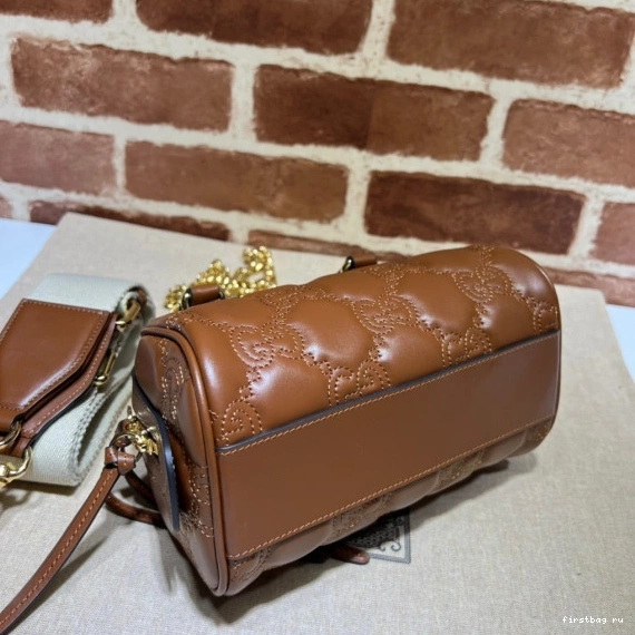 First bag ru leather top handle GUCCI GG bag matelassé 0821